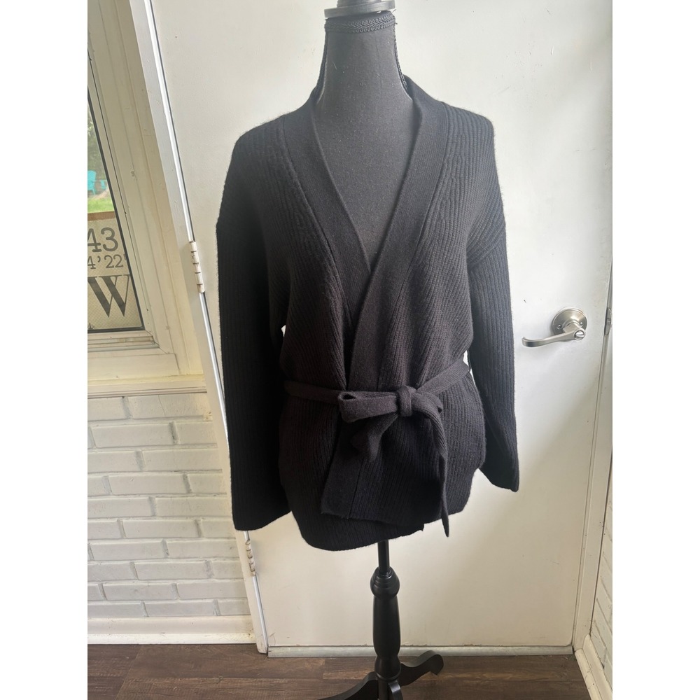 Tommy‎ Bahama 100% Cashmere Ribbed Belted Cardigan Sweater Small Cabincore